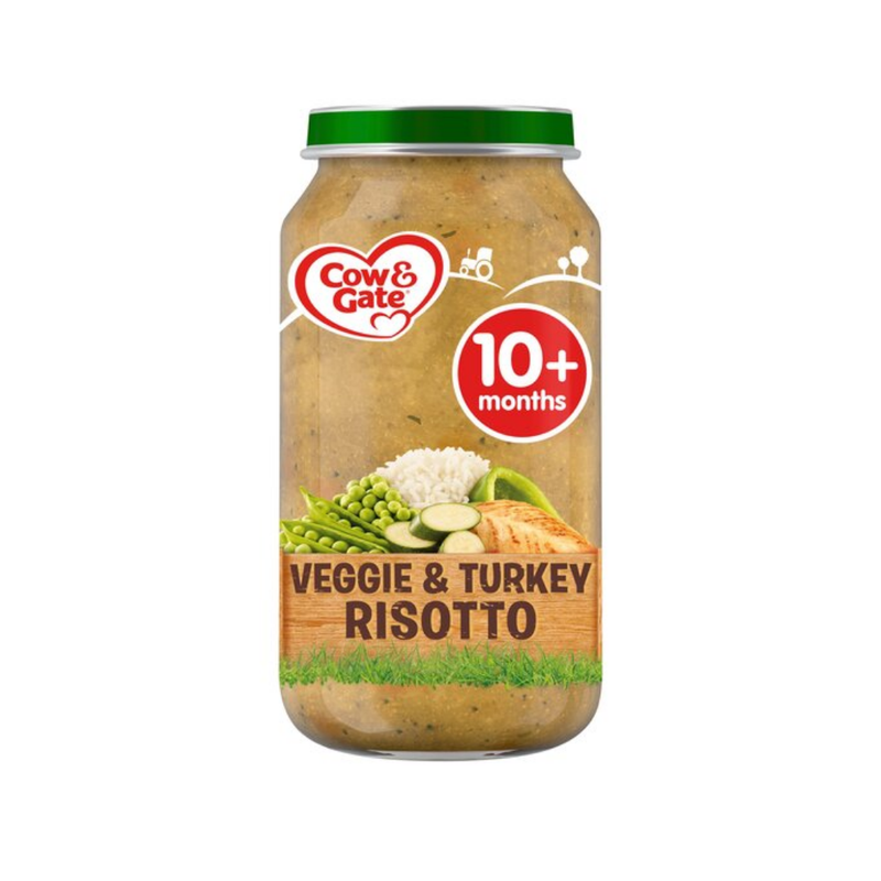Cow & Gate Stage 3 Vegetable & Turkey Risotto 250gr Jar-London Grocery