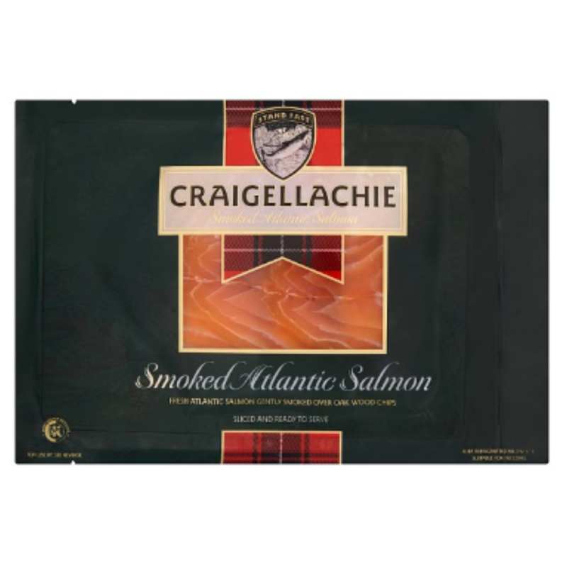 Craigellachie Smoked Atlantic Salmon 125g x 10 Packs | London Grocery