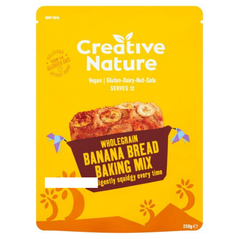 Creative Nature Wholegrain Banana Bread Baking Mix 250gr-London Grocery