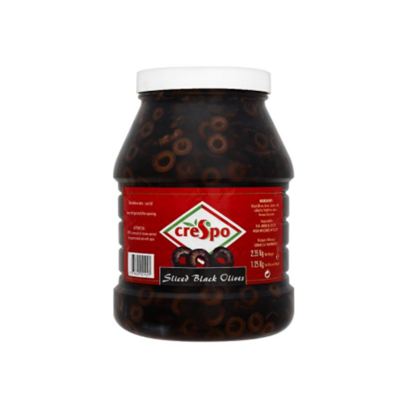 Crespo Sliced Black Olives 2.35kg x 2 cases - London Grocery