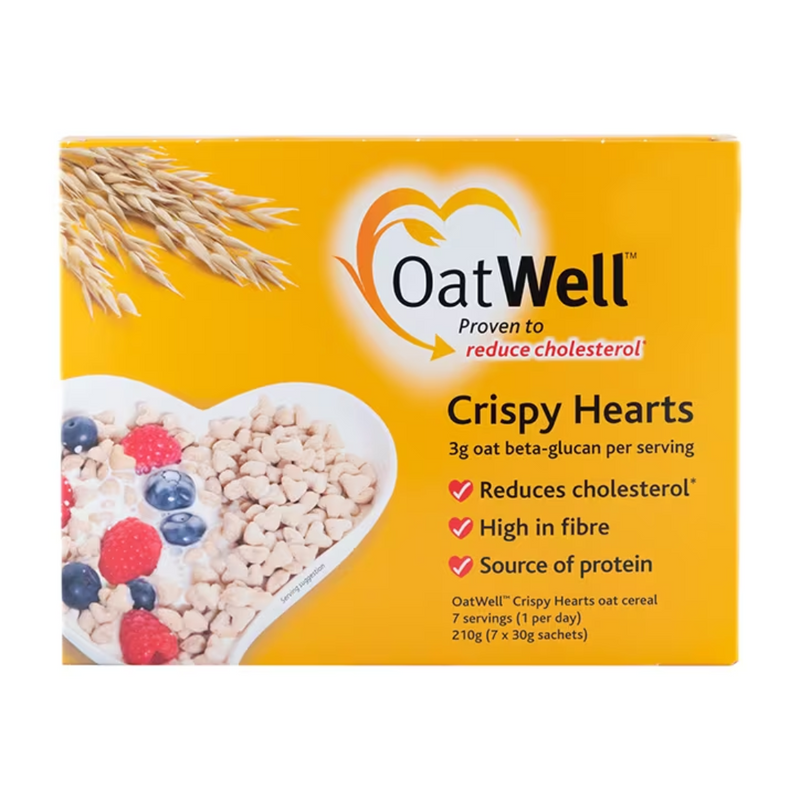 OatWell Crispy Hearts with Oat Beta-Glucan 7 Day Supply 7x30g | London Grocery