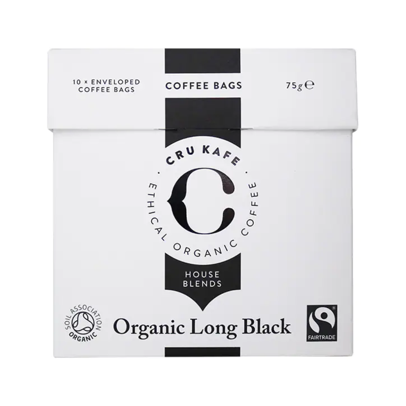 CRU Kafe Organic Long Black Coffee 10 Bags | London Grocery