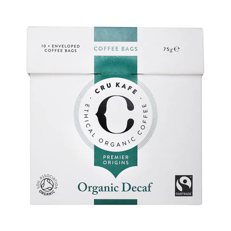 CRU Kafe Organic Decaf Coffee 10 Bags | London Grocery