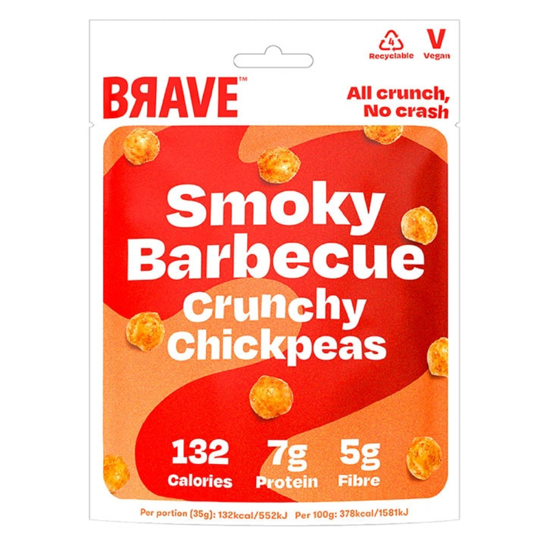 BRAVE Crunchy Chickpeas Smoky Barbecue 35g | London Grocery