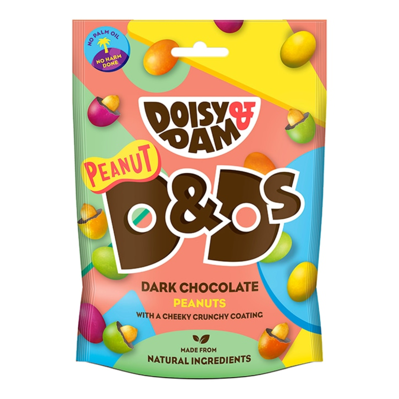 Doisy & Dam Peanut D&Ds Vegan Dark Chocolate 80g | London Grocery