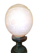 Hand Crafted Decorative Ostrich Egg Shell on Lamp Stand | South African-London Grocery