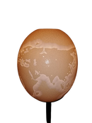 Hand Crafted Decorative Ostrich Egg Shell on Lamp Stand | South African-London Grocery