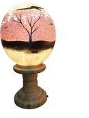 Hand Crafted Decorative Ostrich Egg Shell on Lamp Stand | South African-London Grocery