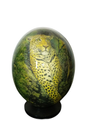 Hand Crafted Decorative Ostrich Egg Shell on Lamp Stand | South African-London Grocery