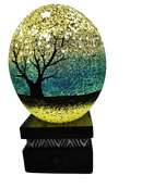 Hand Crafted Decorative Ostrich Egg Shell on Lamp Stand | South African-London Grocery