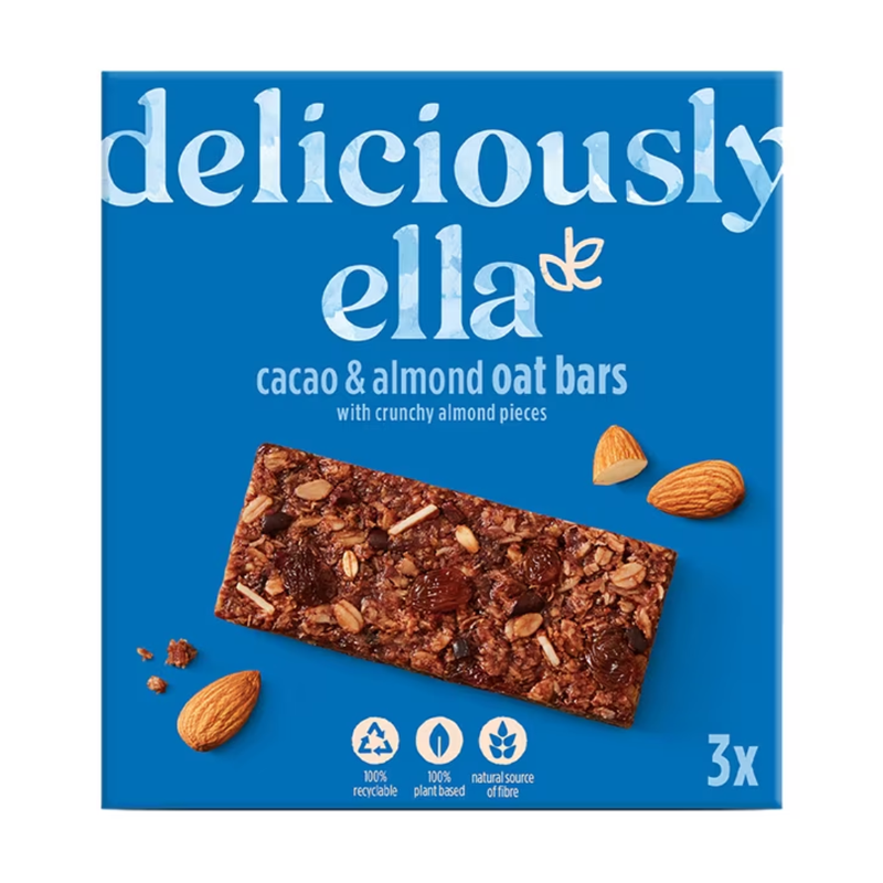 Deliciously Ella Cacao & Almond Oat Bar Multipack 3 x 50g | London Grocery