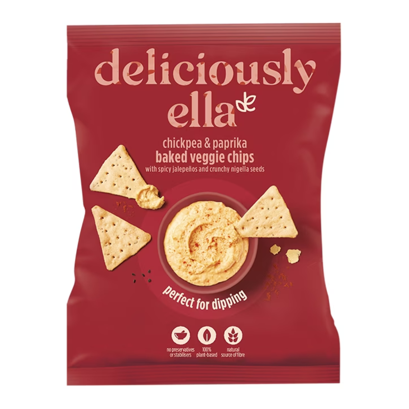 Deliciously Ella Chickpea & Paprika Baked Veggie Chips 100g | London Grocery