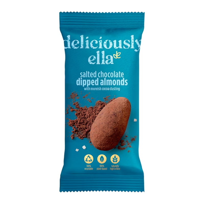 Deliciously Ella Salted Chocolate Dipped Almonds 30g | London Grocery