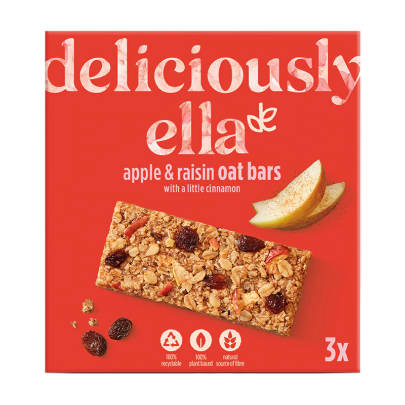 Deliciously Ella Apple Raisin & Cinnamon Oat Bar Multipack 3 x 50g | London Grocery