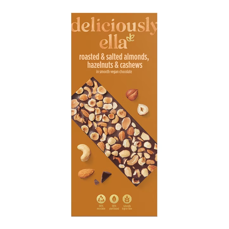Deliciously Ella Mixed Nut Chocolate Bar 85g | London Grocery