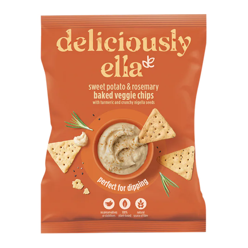 Deliciously Ella Sweet Potato and Rosemary Baked Veggie Chips 100g | London Grocery