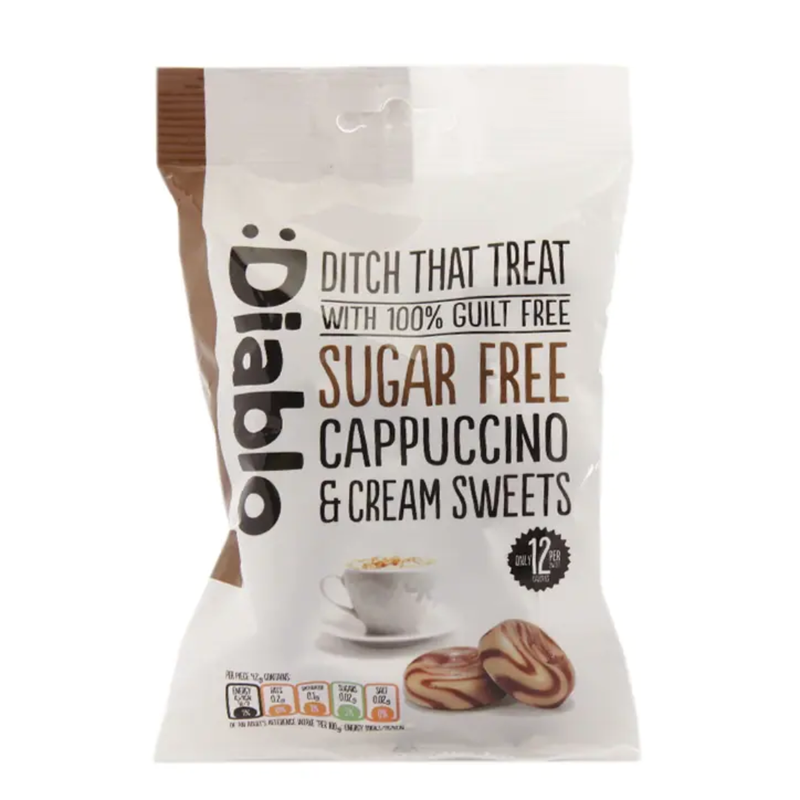 Diablo Sugar Free Cappuccino & Cream Sweets 75g | London Grocery