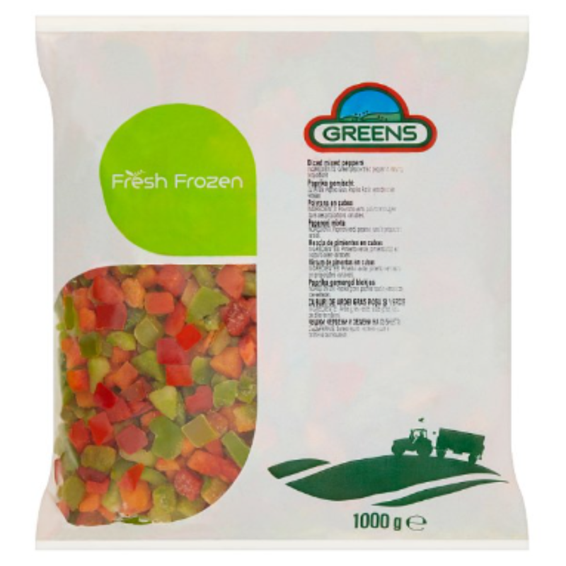 Diced Fresh Frozen Mixed Peppers 1000g x 10 Packs | London Grocery