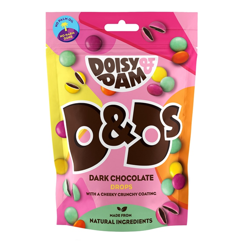 Doisy & Dam D&Ds Vegan Dark Chocolate Drops 80g | London Grocery