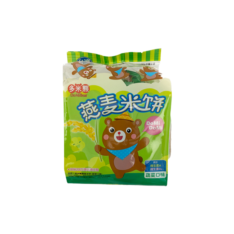 Domi Bear Rice Oat Rice Cake (Vegetable Flavour) 100gr-London Grocery