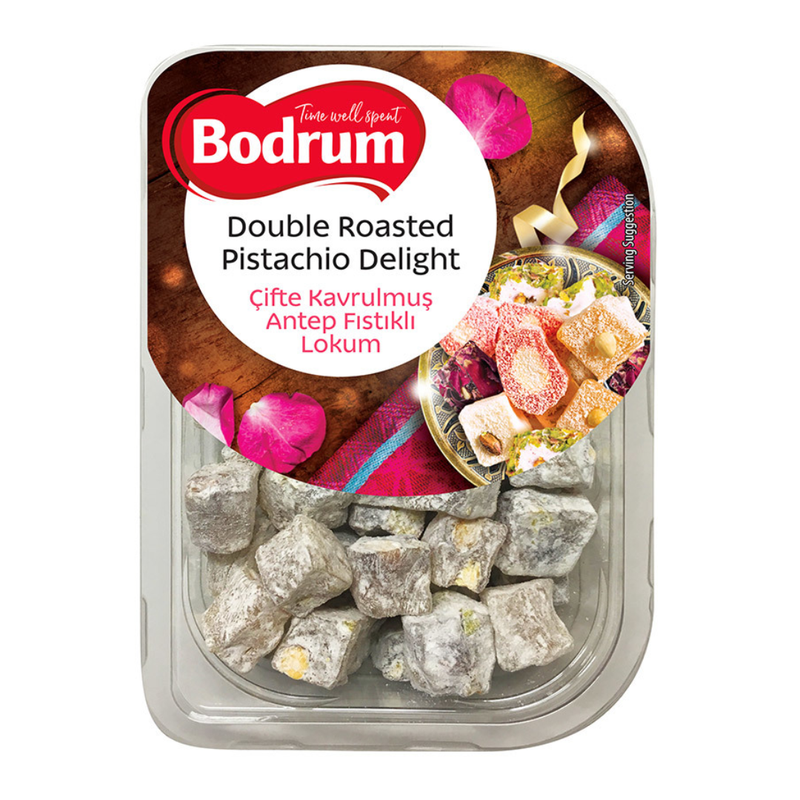Bodrum Double Roasted Pistachio Turkish Delight 200gr -London Grocery