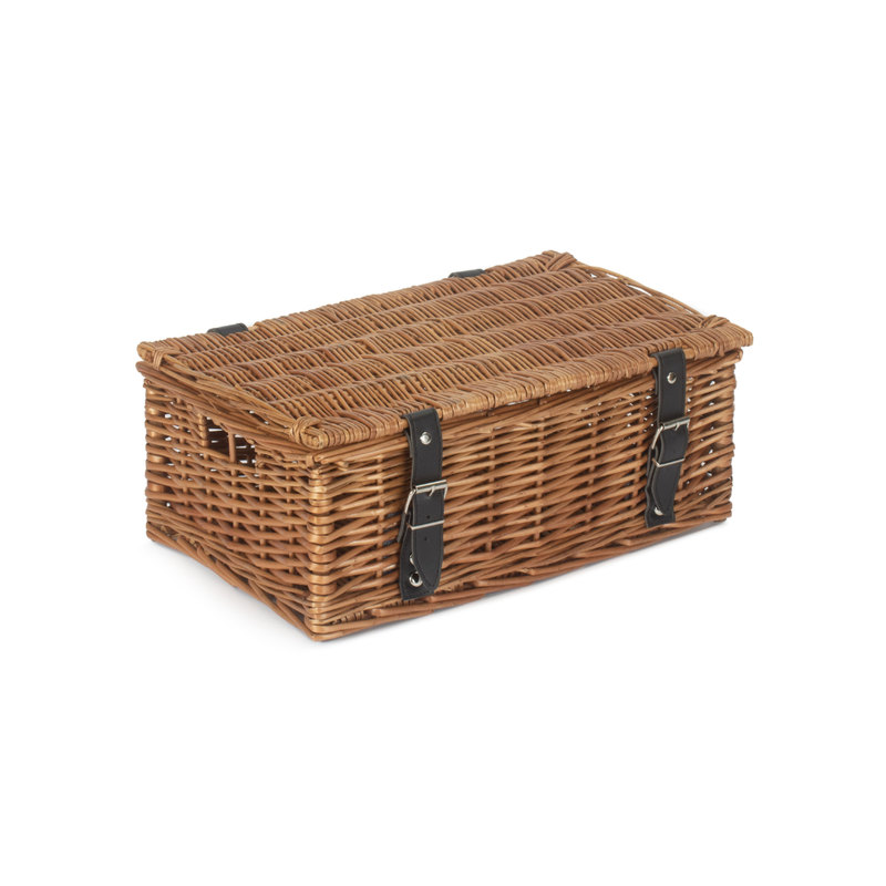 14 Inch Empty Wicker Hamper Basket - Double Steamed - Unlined | London Grocery