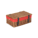 14 Inch Empty Wicker Hamper Basket - Double Steamed - Red Lining | London Grocery
