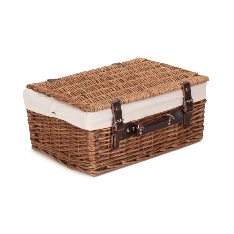 16" Double Steamed Hamper With White Lining | London Grocery