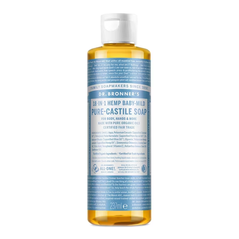 Dr Bronner's Baby Unscented Pure-Castile Liquid Soap237ml   | London Grocery