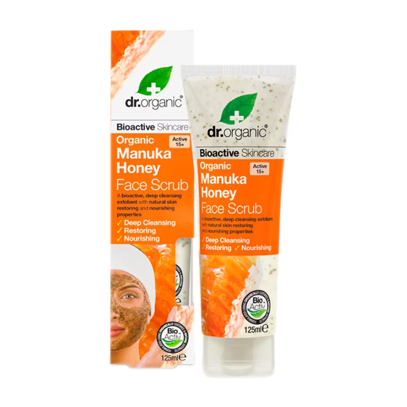 Dr Organic Manuka Honey Face Scrub 125ml | London Grocery