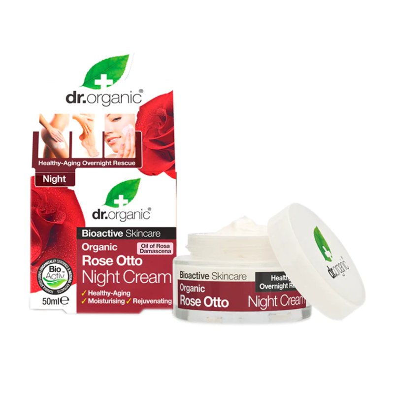 Dr Organic Rose Otto Night Cream 50ml | London Grocery