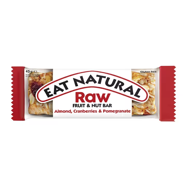 Eat Natural Raw Fruit & Nut Bar Almond, Cranberries & Pomegranate 45g | London Grocery