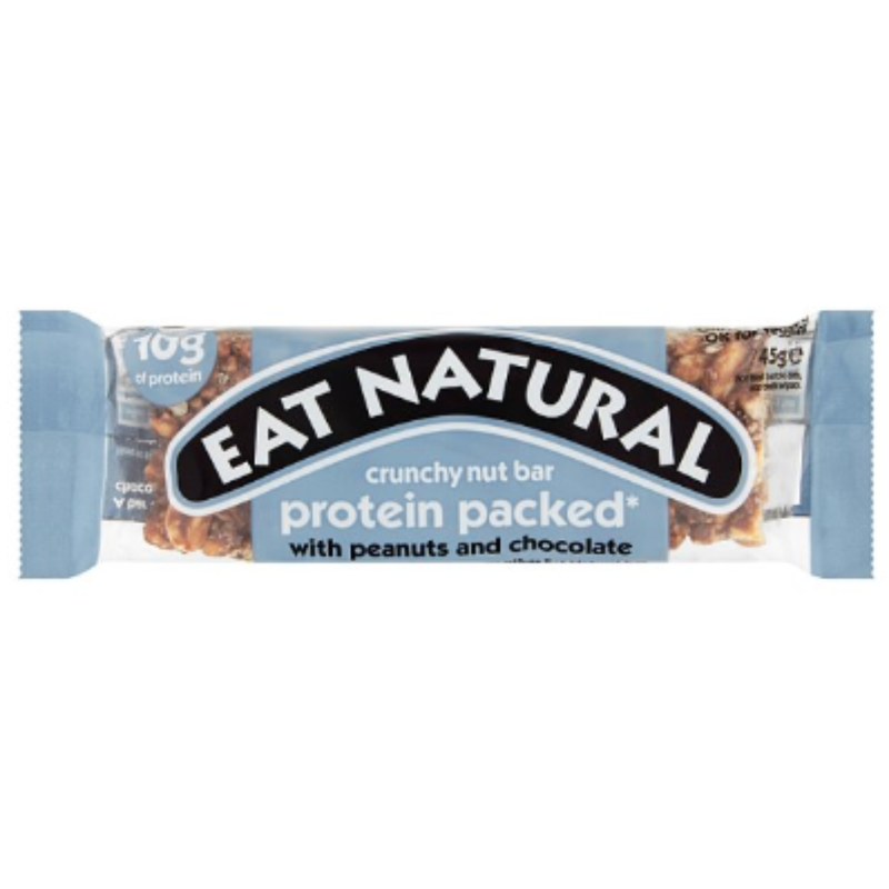 Eat Natural Protein Packed Crunchy Nut Bar with Peanuts and Chocolate 45g x Case of 12 - London Grocery