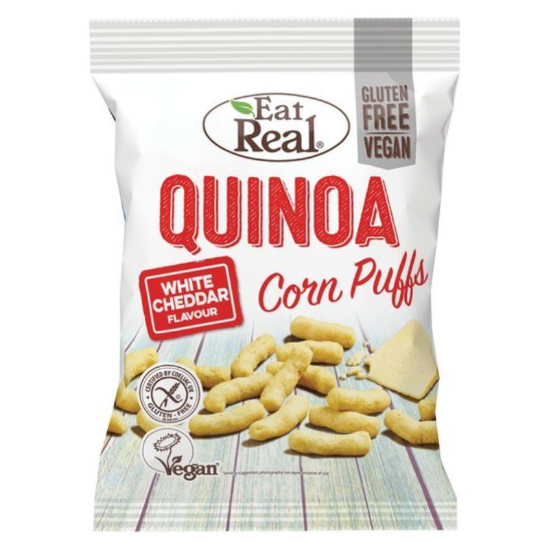 Eat Real Quinoa Corn Puffs White Cheddar 113gr -London Grocery