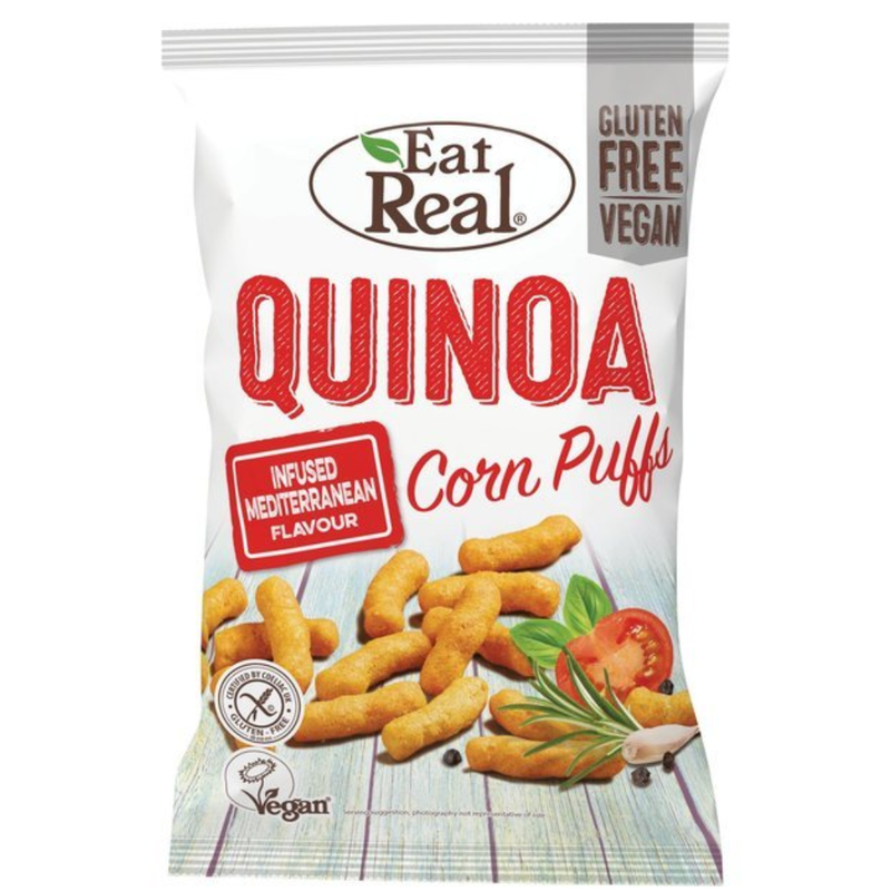 Eat Real Quinoa Corn Puffs Mediterranean 113gr -London Grocery