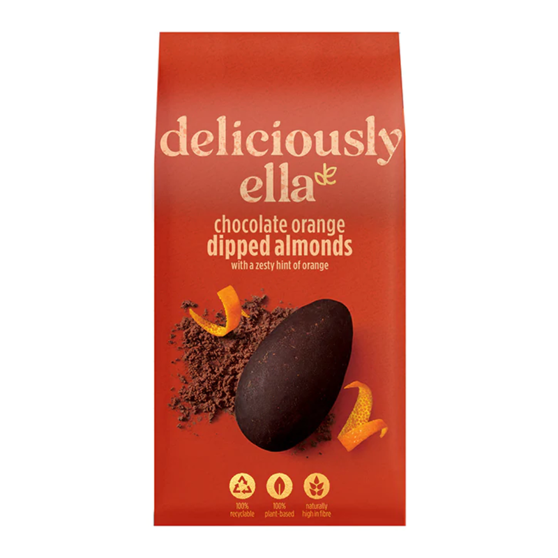 Deliciously Ella Chocolate Orange Dipped Almonds 90g | London Grocery