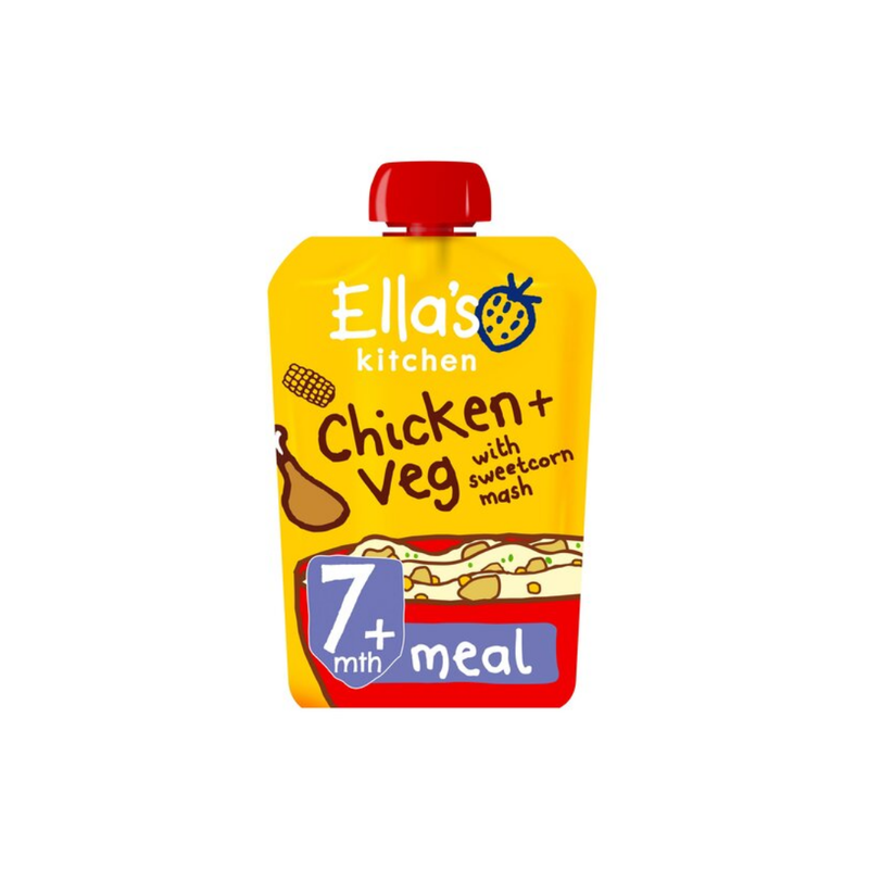 Ella's Kitchen Organic Creamy Chicken & Sweetcorn Herb 130gr-London Grocery
