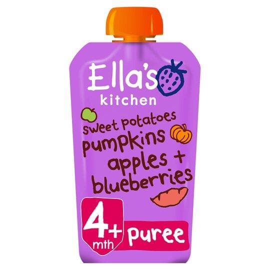 Ella's Kitchen Sweet Potato Pumpkin Apple & Blueberries 120gr-London Grocery