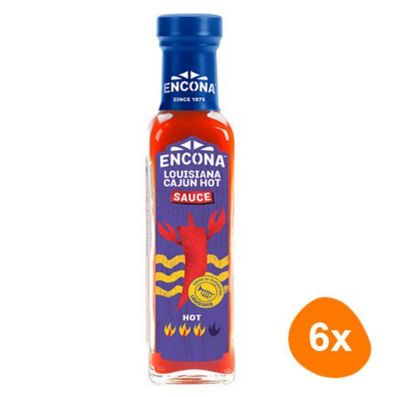 Encona Louisiana Cajun Hot Sauce 6 x 142ml | London Grocery