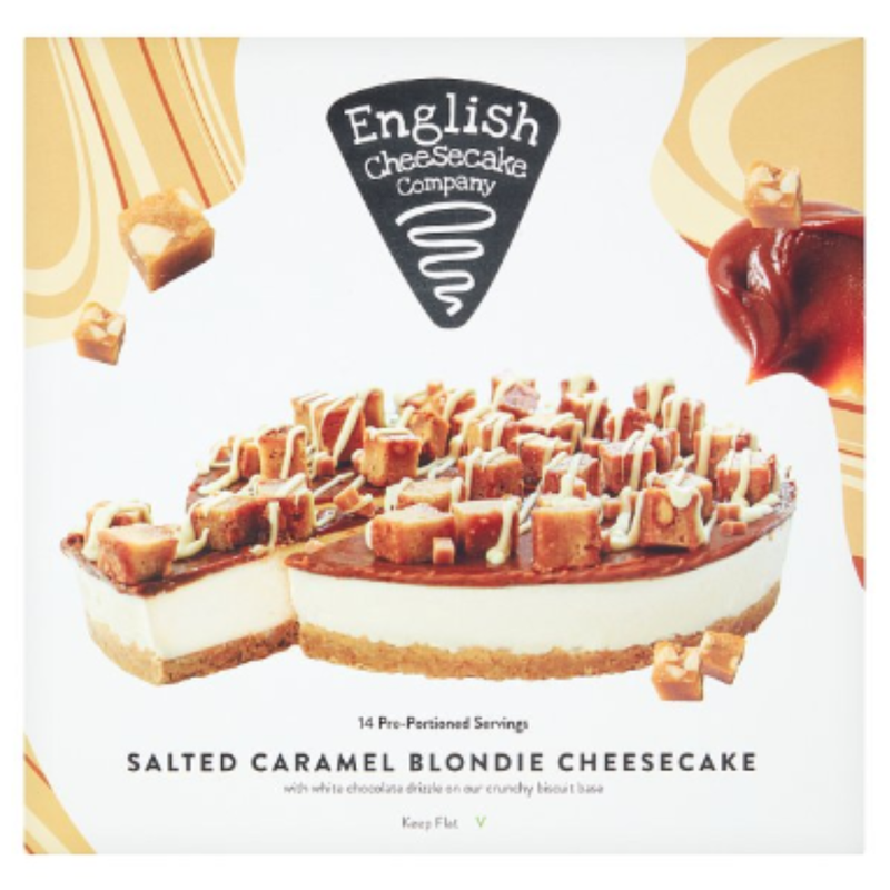 English Cheesecake Company Salted Caramel Blondie Cheesecake 1.890kg x 1 Pack | London Grocery