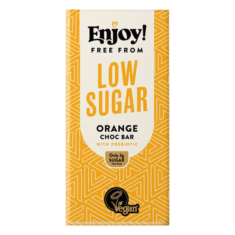 Enjoy Raw Low Sugar Orange Chocolate Bar 70g | London Grocery