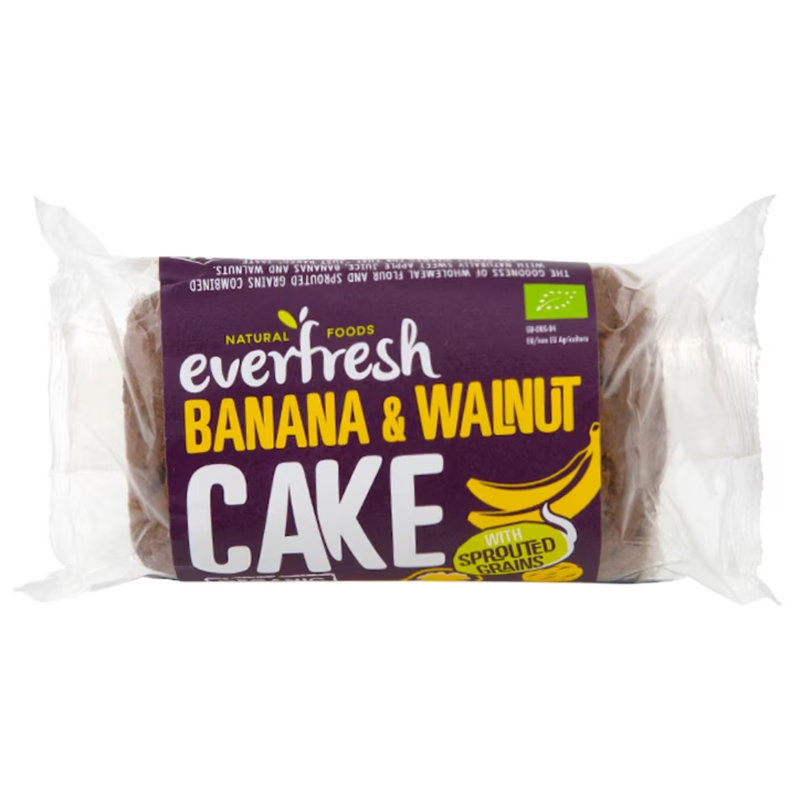 Everfresh Sprouted Banana & Walnut Cake 350g | London Grocery