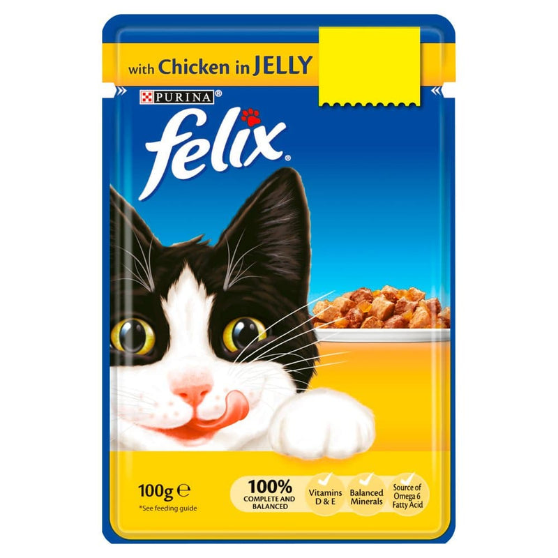 FELIX Chicken in Jelly Cat Food 100g - London Grocery