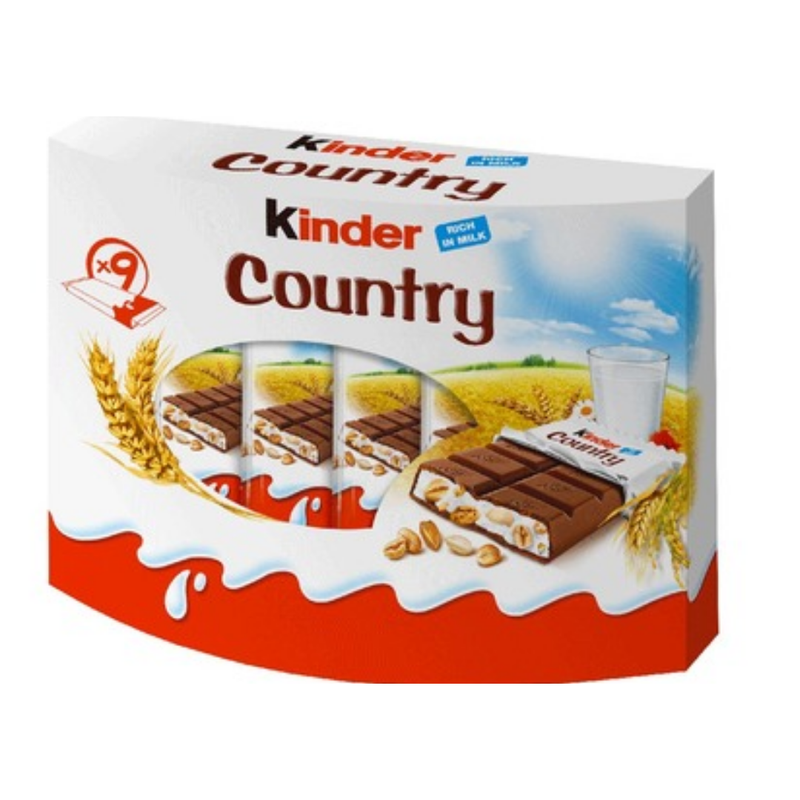 Ferrero Kinder Country – Chocolate with Cereals 23gr-London Grocery