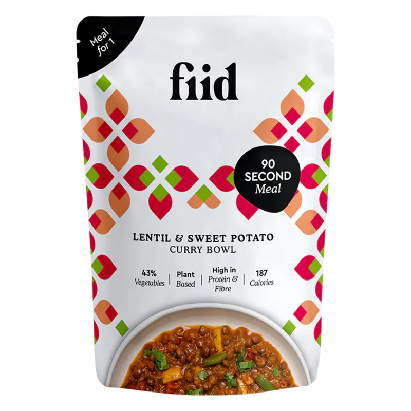 fiid Lentil & Sweet Potato Curry Bowl 275g | London Grocery