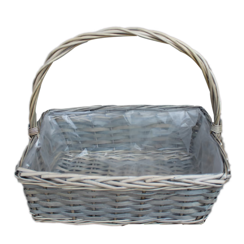 Large Flower Basket With Plastic Lining | London Grocery