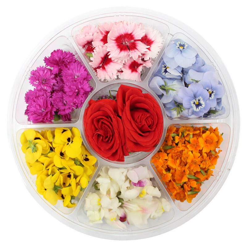 Flower Wheel 100gr | 7 Types of Edible Flowers - London Grocery