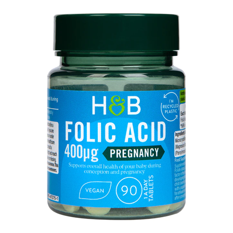Holland & Barrett Folic Acid 400ug 90 Tablets | London Grocery