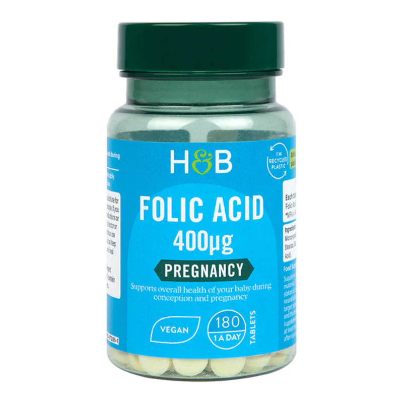 Holland & Barrett Folic Acid 400ug 180 Tablets | London Grocery