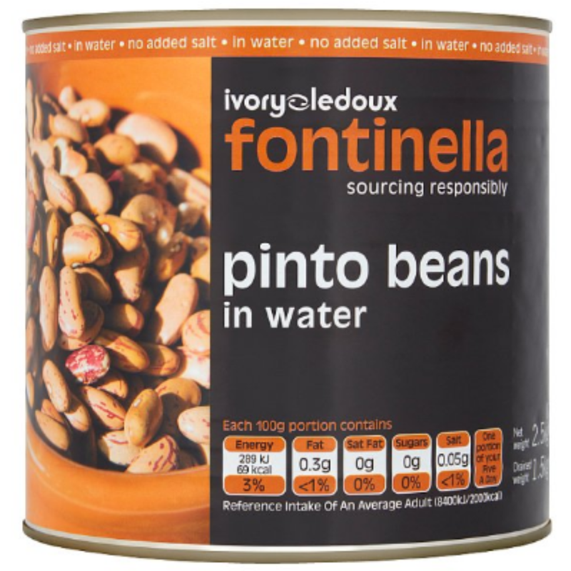 Fontinella Pinto Beans in Water 2500g x 1 - London Grocery